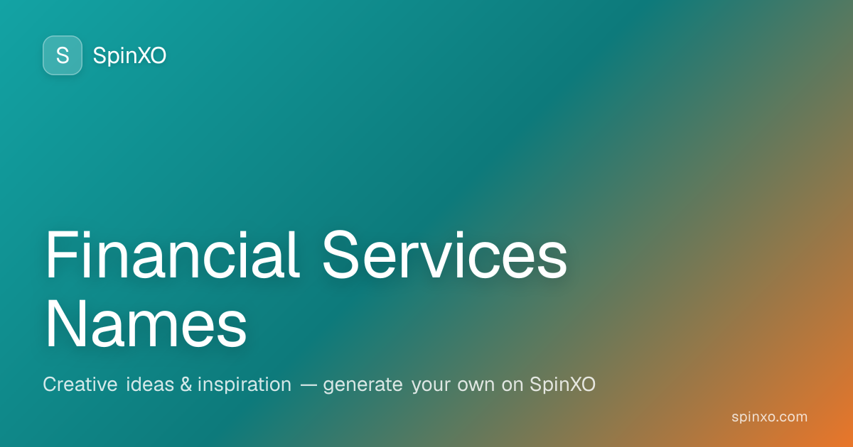 Financial Services Name Generator - Create Unique Financial Services ...