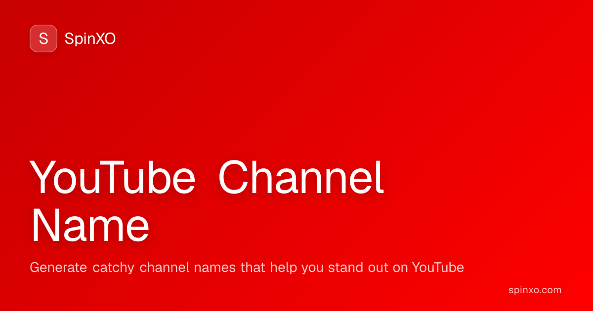 YouTube Name Generator - 1000+ Cool YouTube Channel Name Ideas (2026 ...