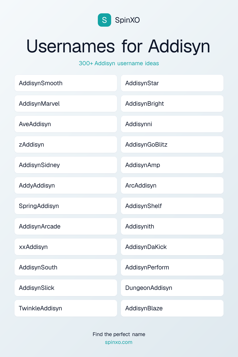 Usernames for Addisyn