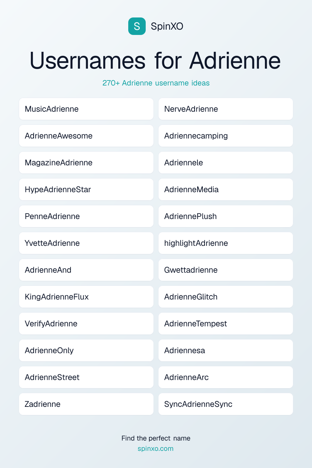Usernames for Adrienne