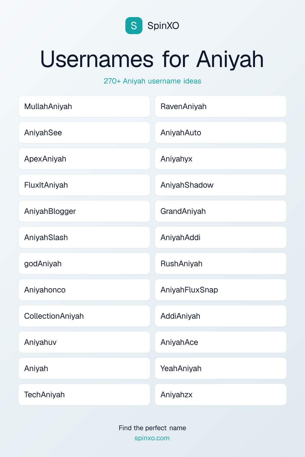 Usernames for Aniyah