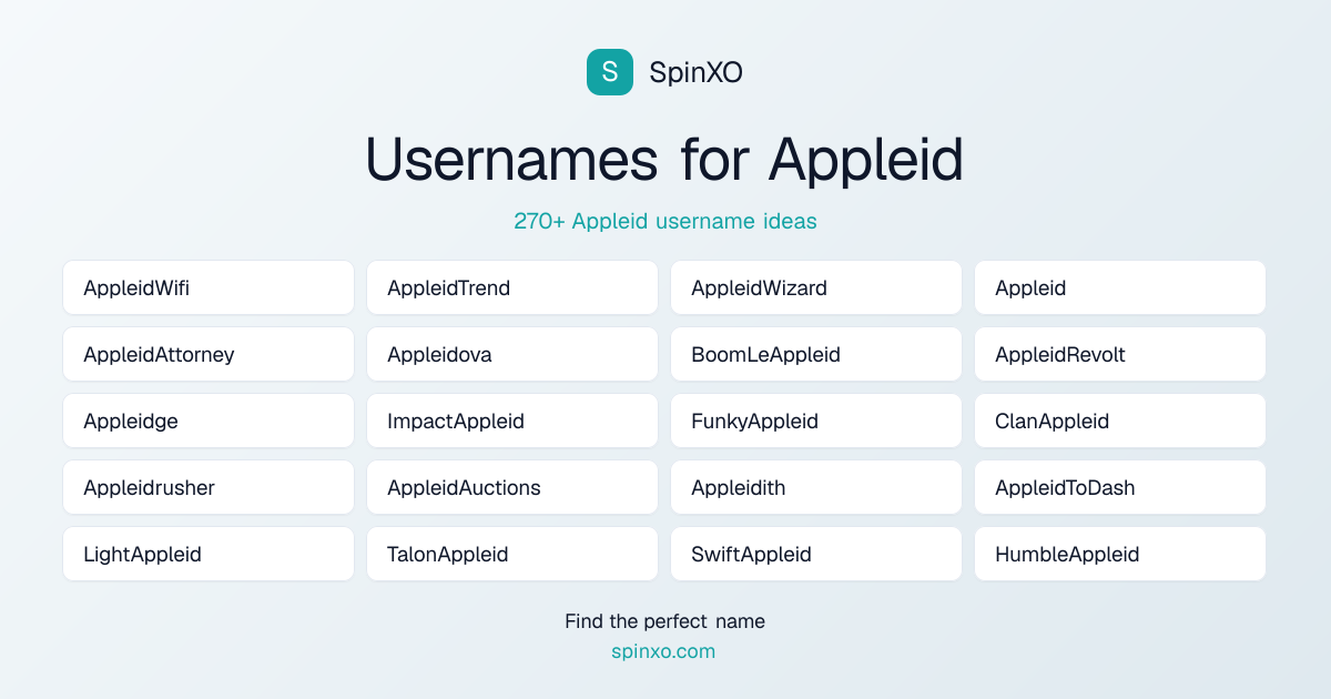 Appleid Username Ideas - 270+ Aesthetic, Cute & Cool Names | SpinXO