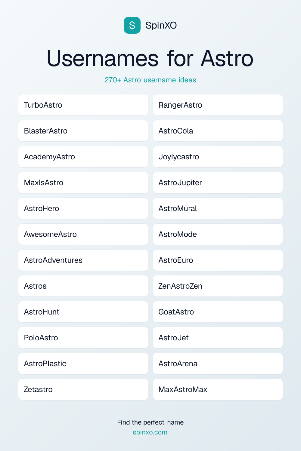 Astro Username Ideas - 270+ Aesthetic, Cute & Cool Names | SpinXO