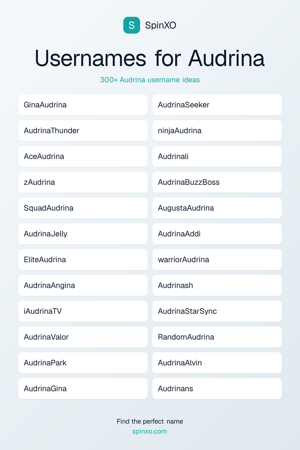 Usernames for Audrina