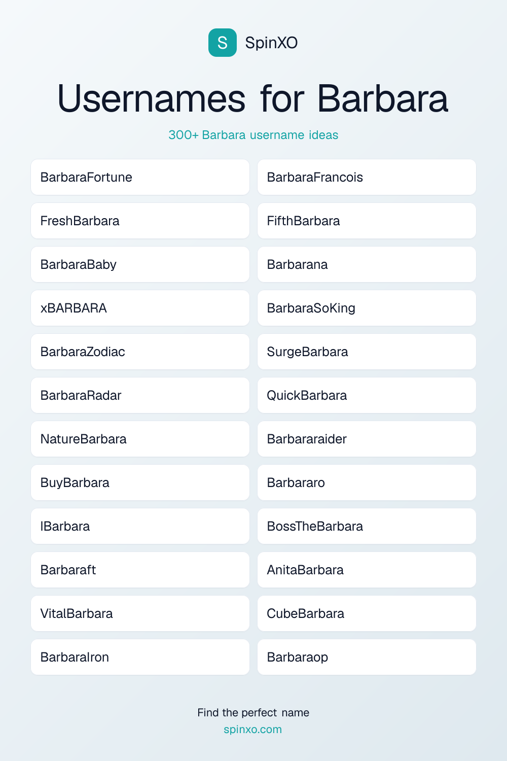 Usernames for Barbara