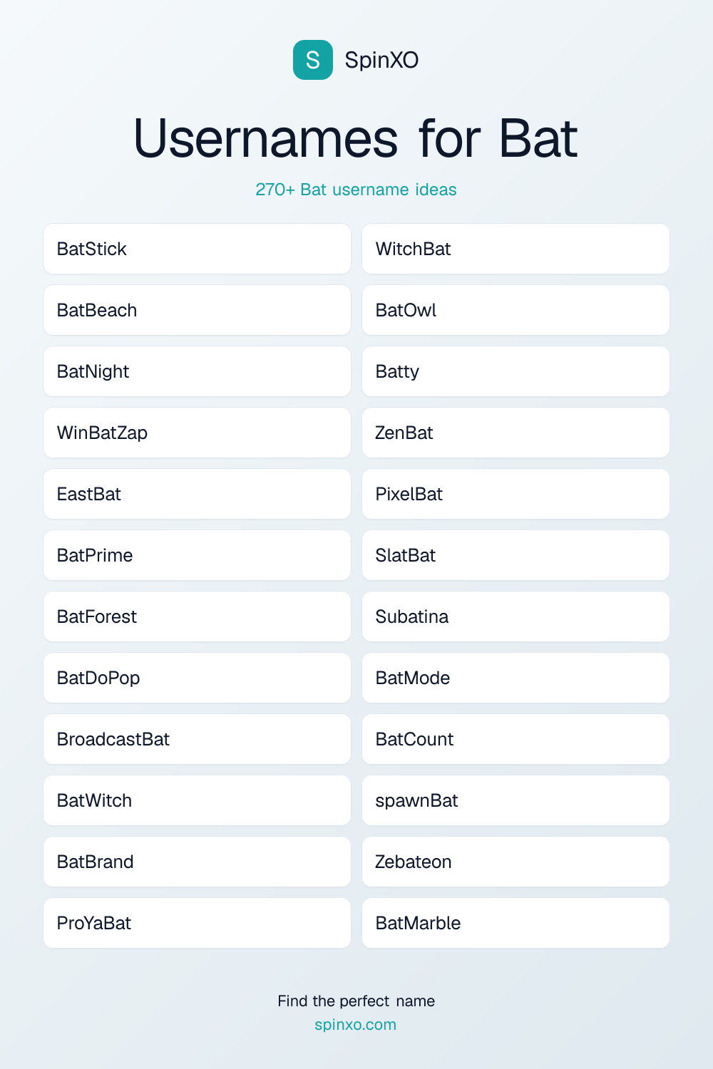 Bat Username Ideas - 270+ Aesthetic, Cute & Cool Names | SpinXO