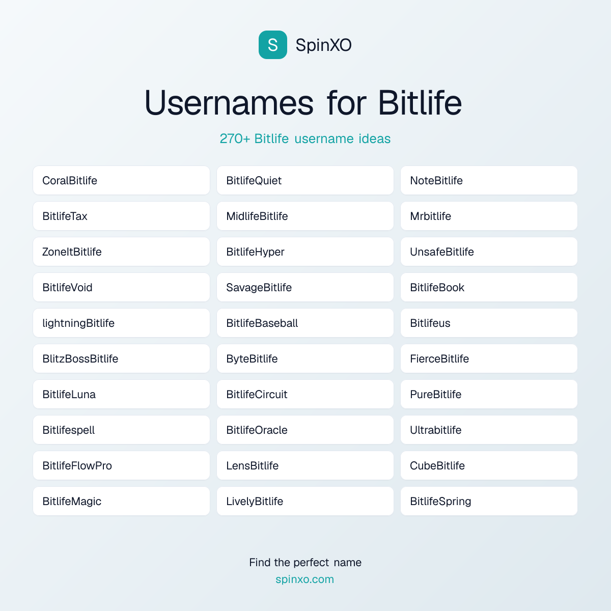 Bitlife Username Ideas - 300+ Aesthetic, Cute & Cool Names | SpinXO