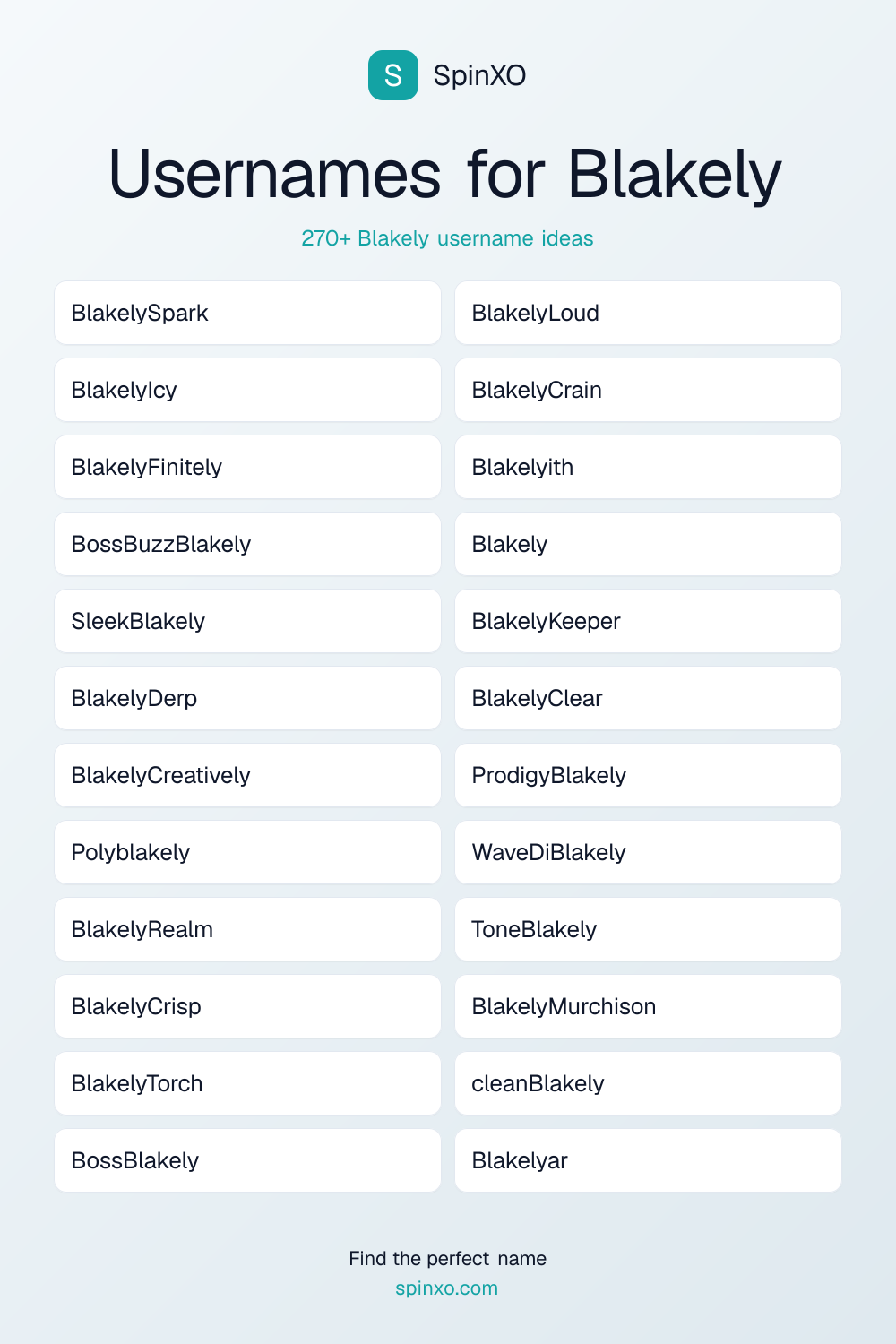 Usernames for Blakely