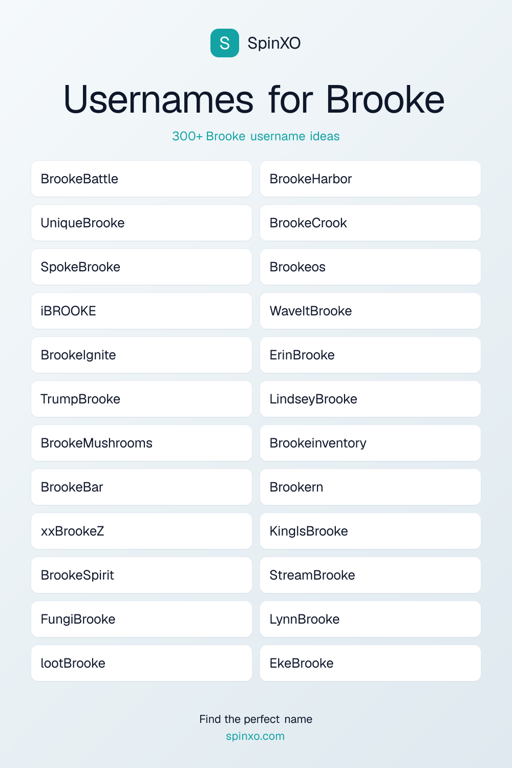 Usernames for Brooke