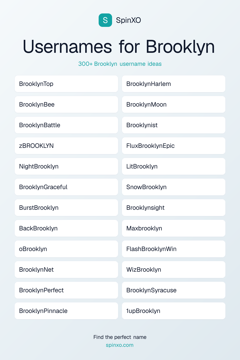 Usernames for Brooklyn