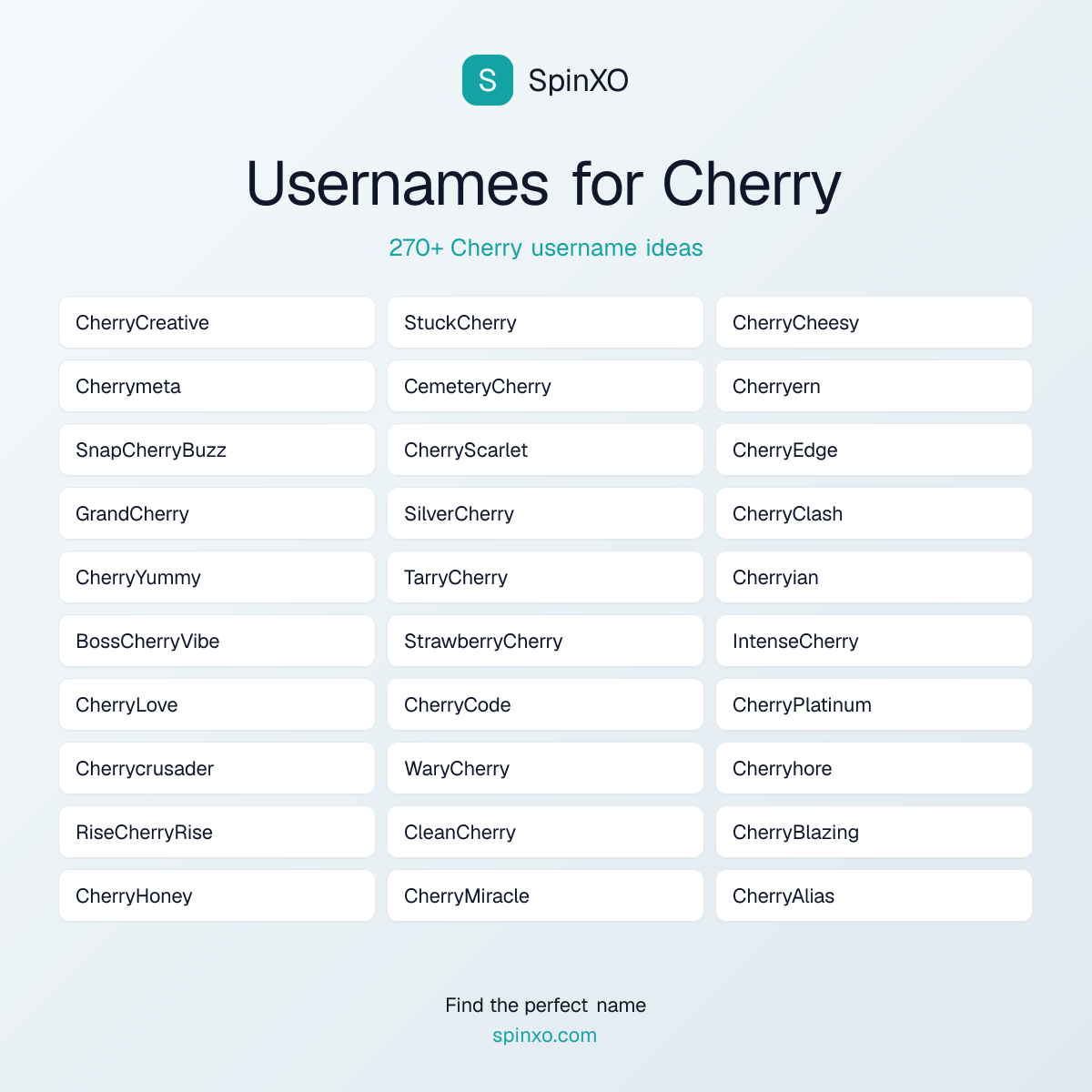 Cherry Username Ideas - 270+ Aesthetic, Cute & Cool Names | SpinXO