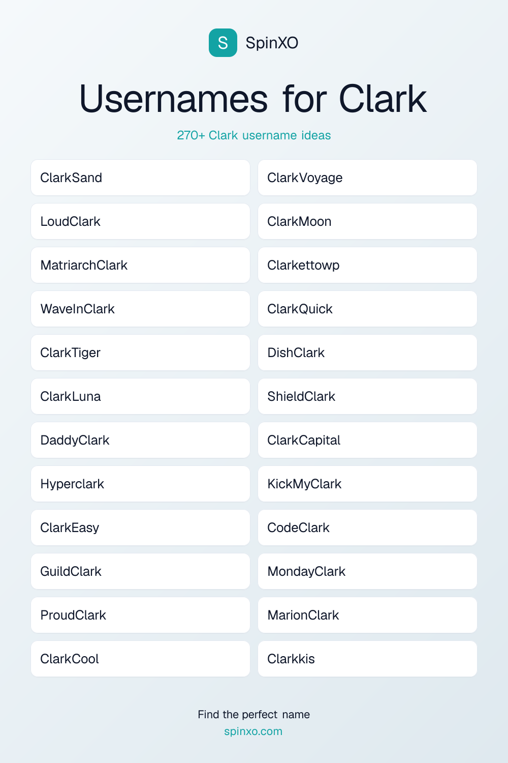 Usernames for Clark