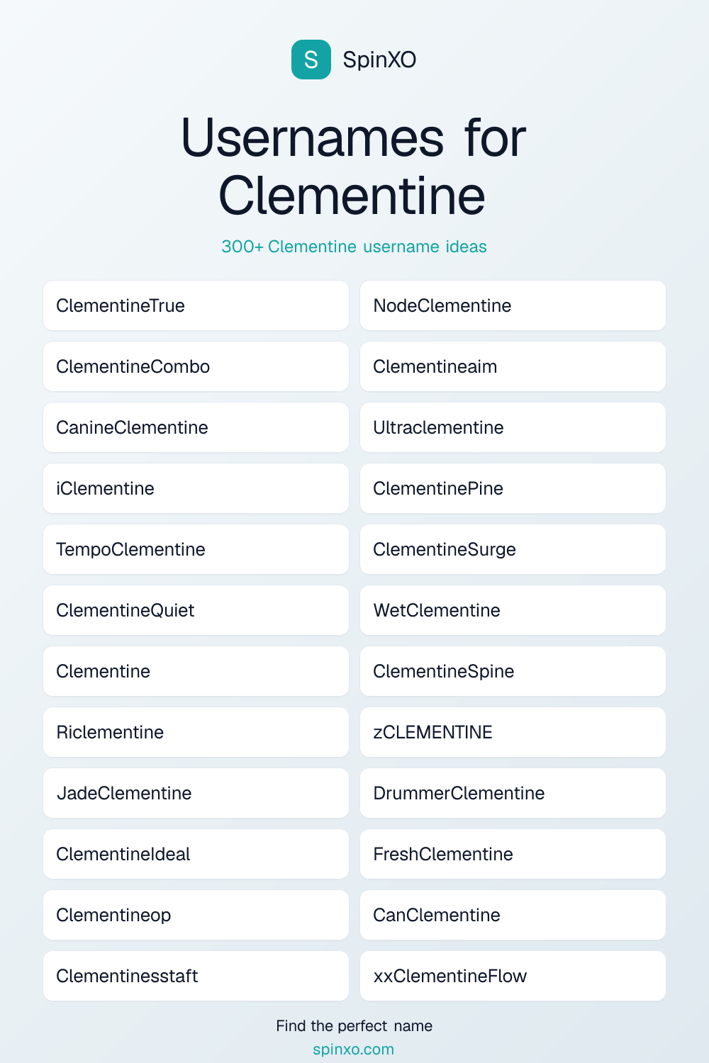 Usernames for Clementine