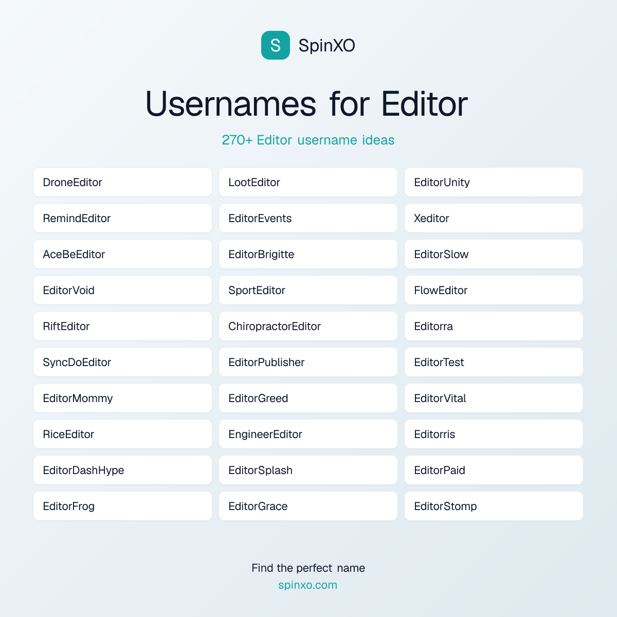 Editor Username Ideas - 270+ Aesthetic, Cute & Cool Names | SpinXO