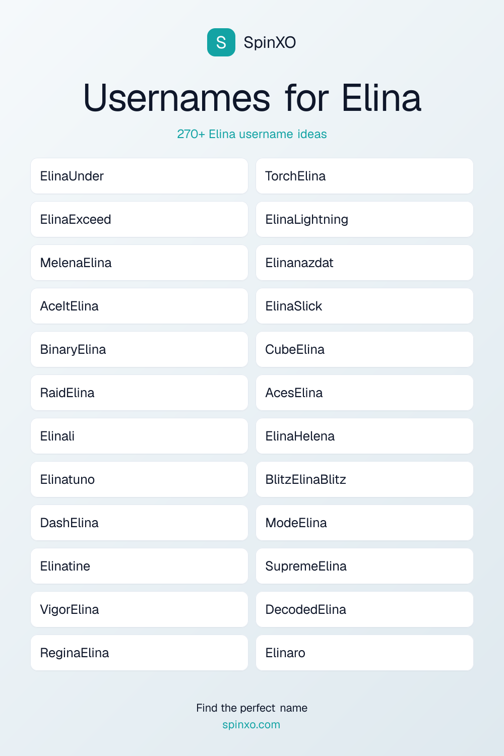 Usernames for Elina