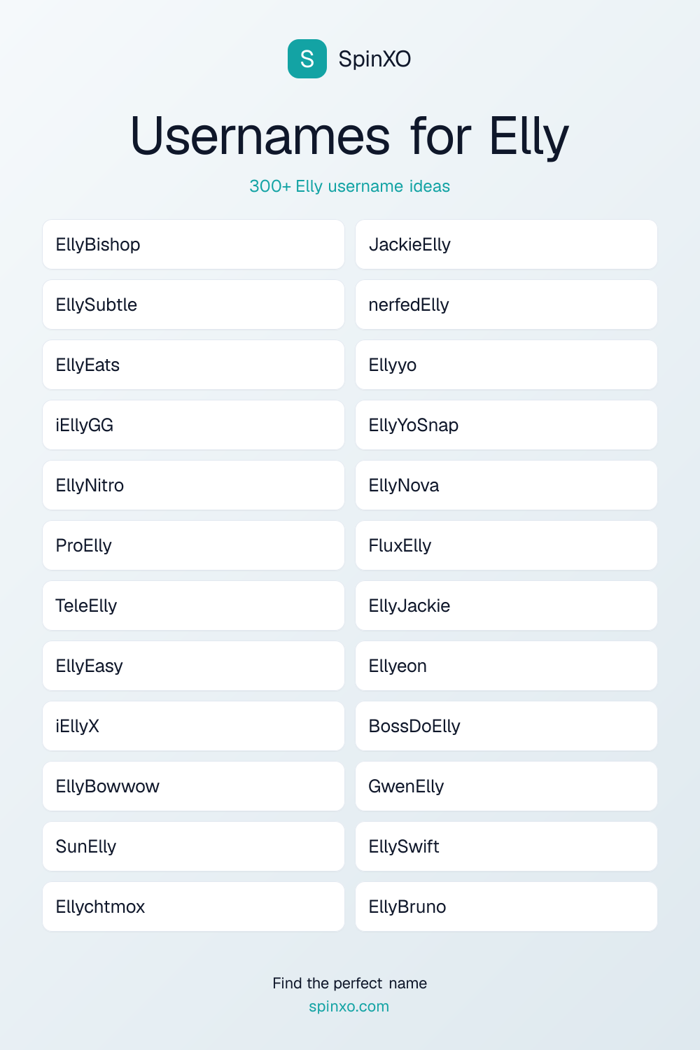Usernames for Elly