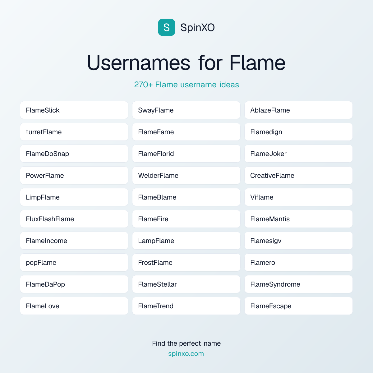 Flame Username Ideas - 270+ Aesthetic, Cute & Cool Names | SpinXO