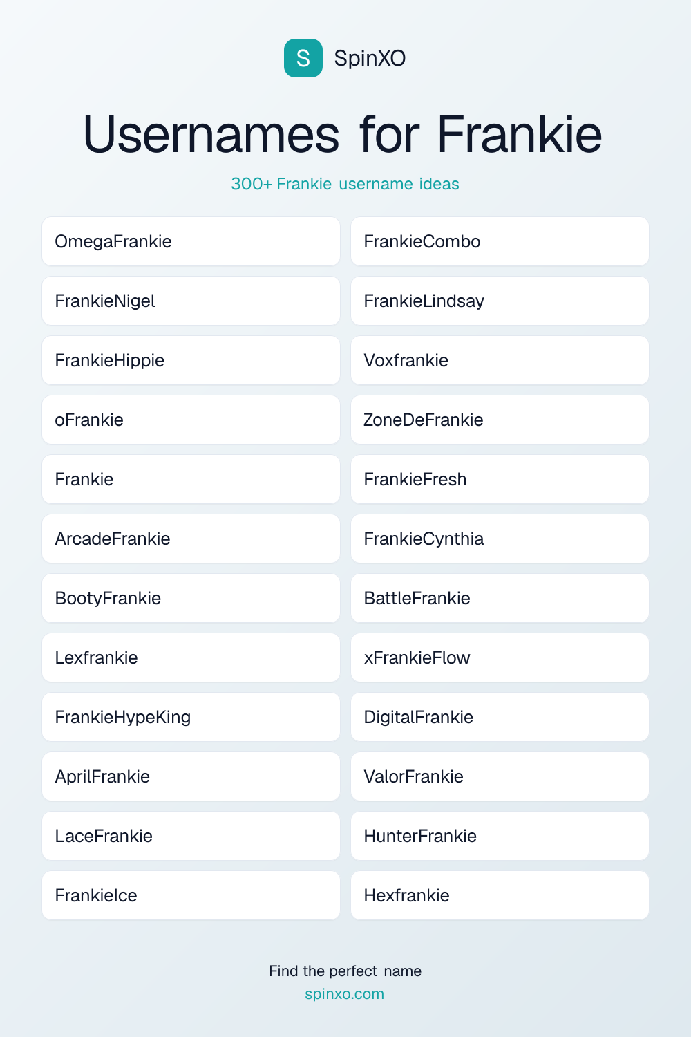 Usernames for Frankie