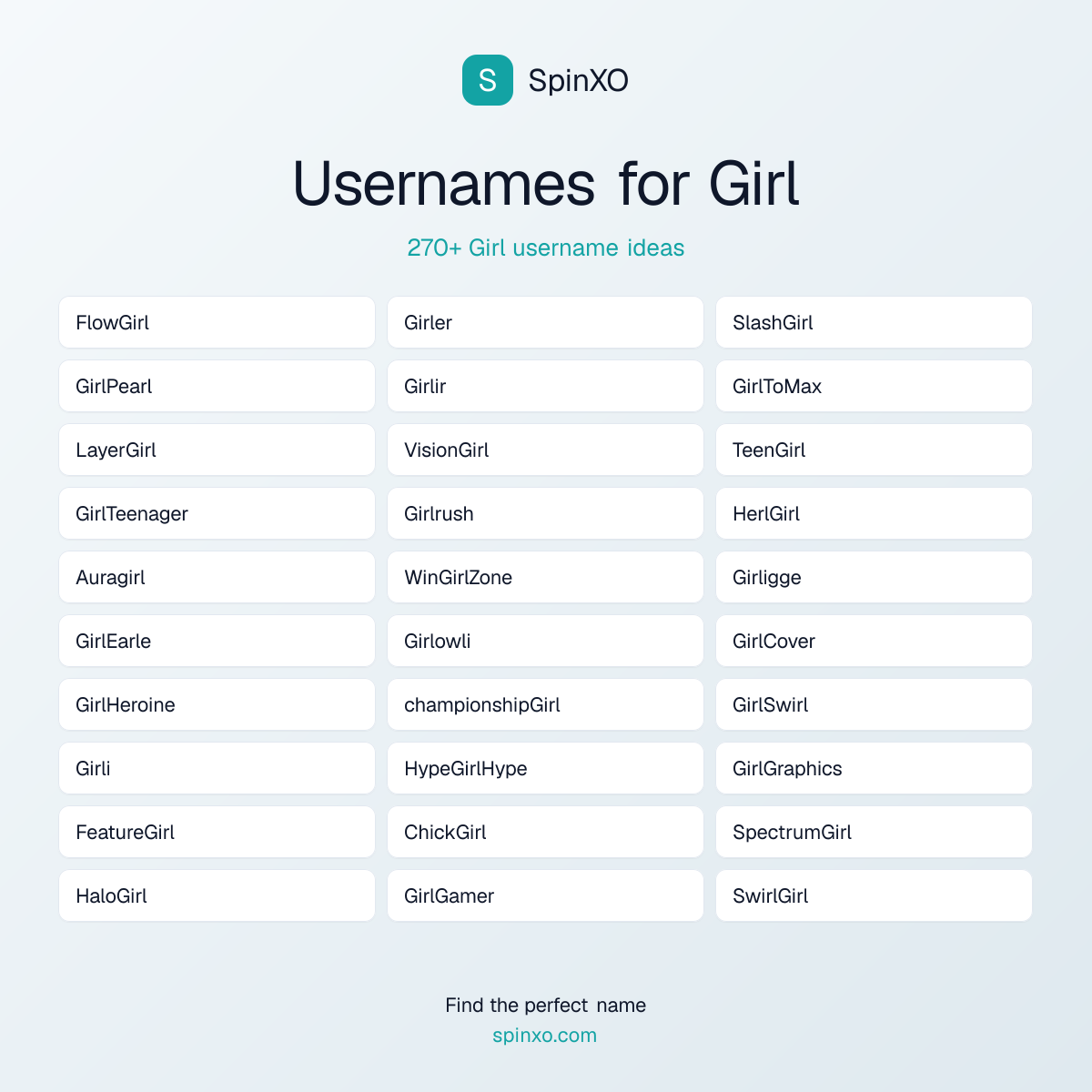 Girl Username Ideas - 270+ Aesthetic, Cute & Cool Names | SpinXO