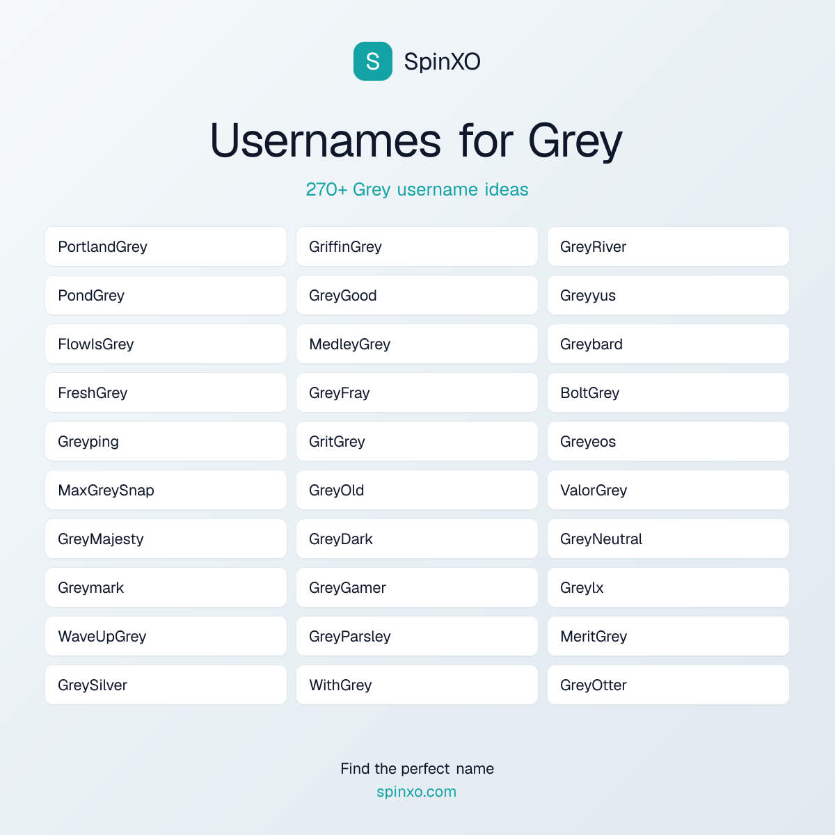 Grey Username Ideas - 270+ Aesthetic, Cute & Cool Names | SpinXO