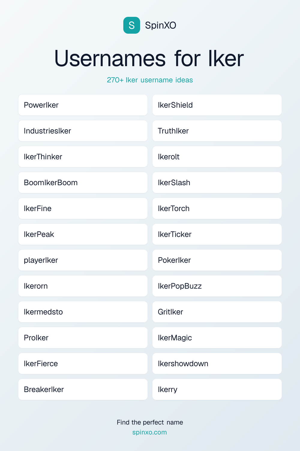 Usernames for Iker
