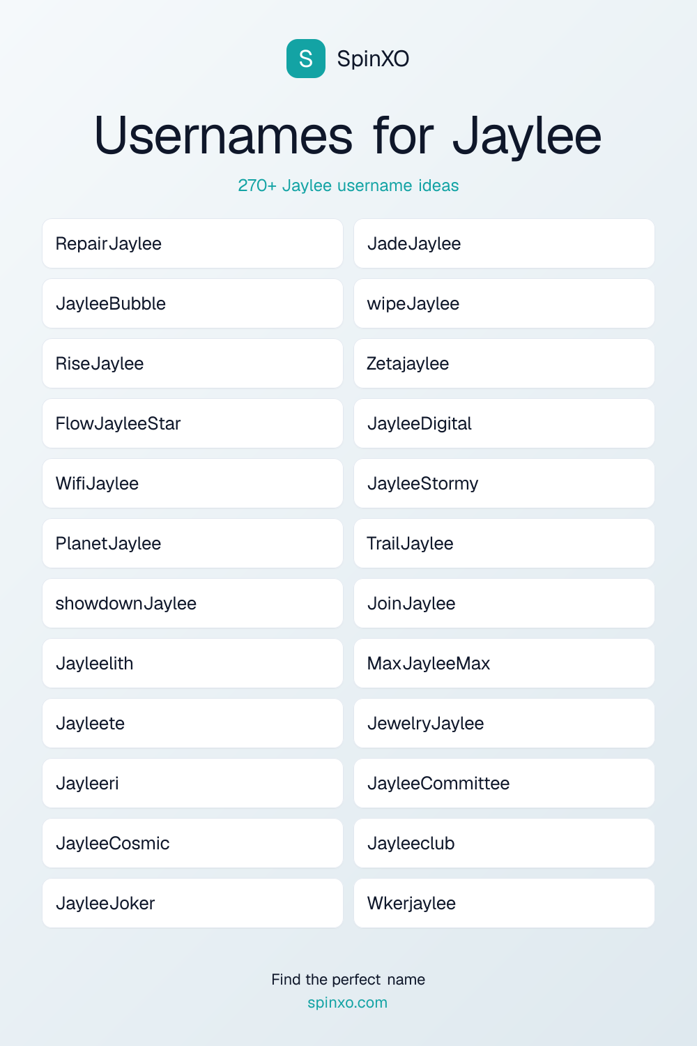 Usernames for Jaylee