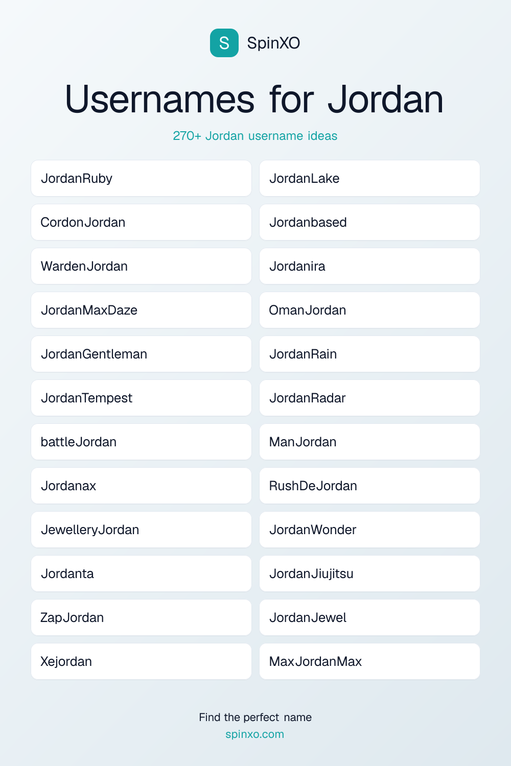 Jordan Username Ideas - 270+ Aesthetic, Cute & Cool Names | SpinXO