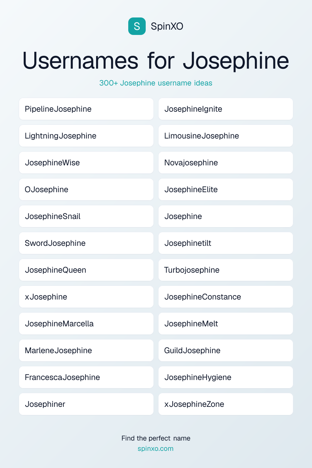 Usernames for Josephine