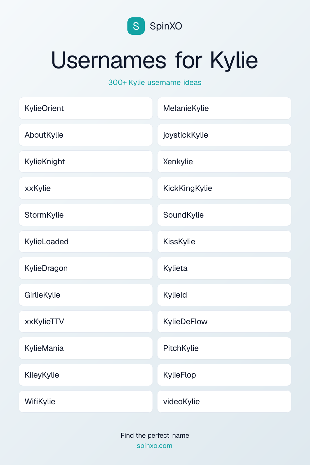 Usernames for Kylie