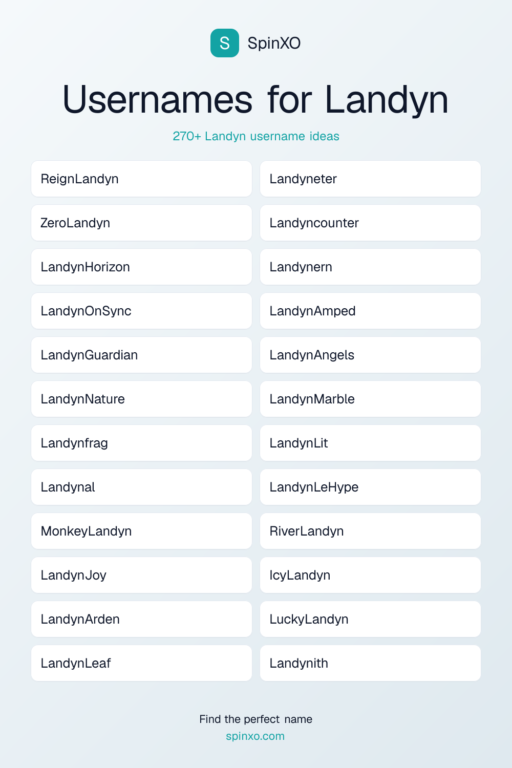 Usernames for Landyn