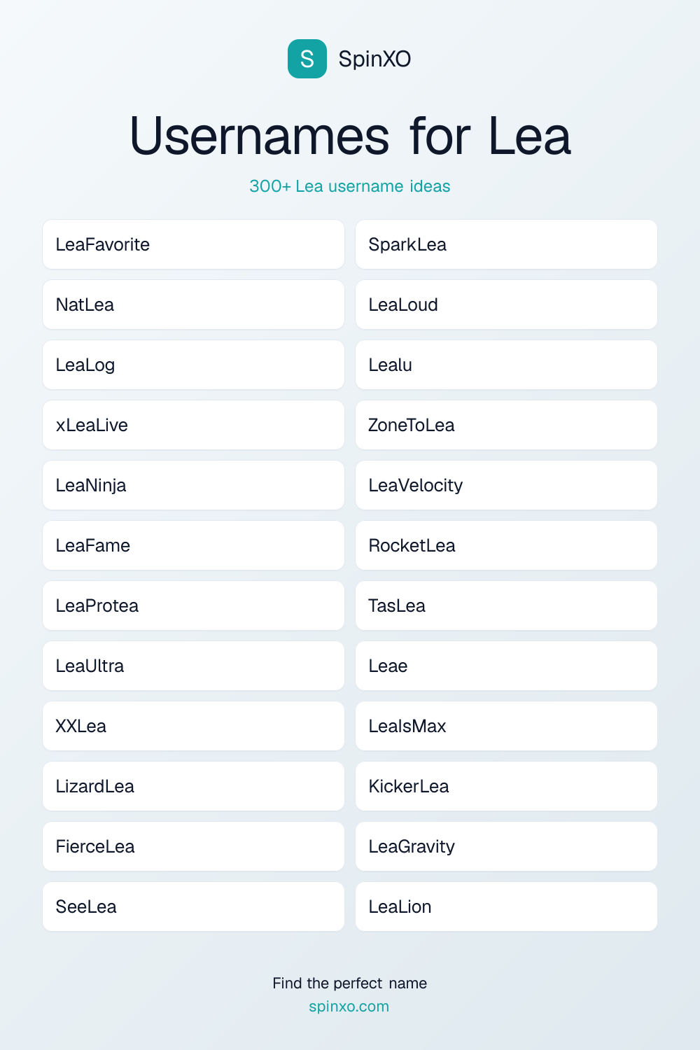 Usernames for Lea