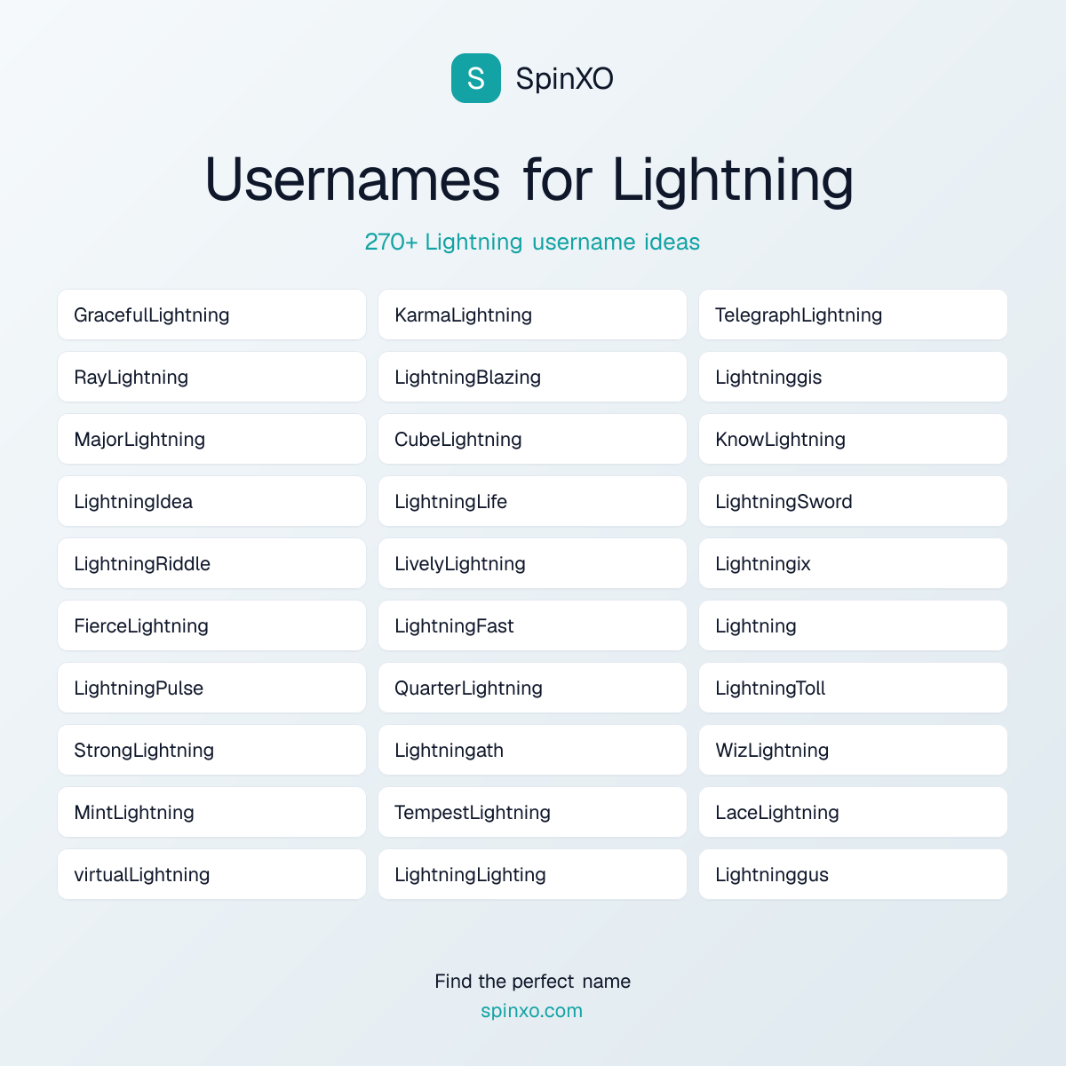 Lightning Username Ideas - 270+ Aesthetic, Cute & Cool Names | SpinXO