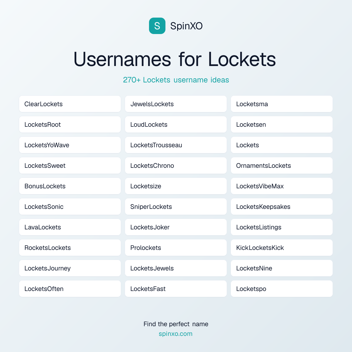 Lockets Username Ideas - 270+ Aesthetic, Cute & Cool Names | SpinXO