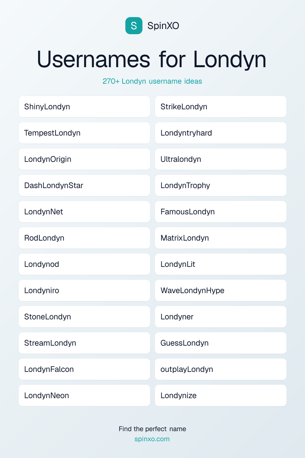 Usernames for Londyn