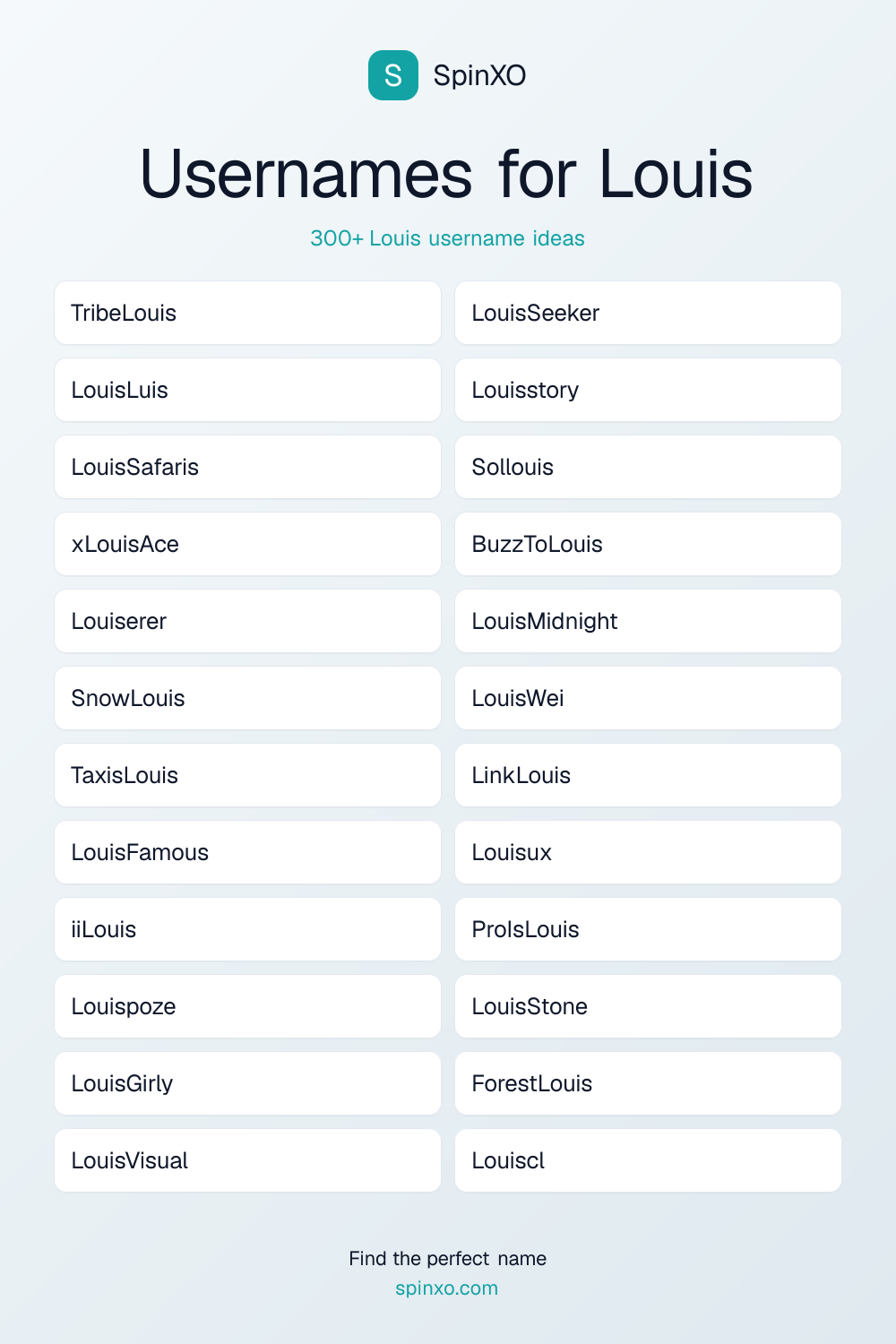 Usernames for Louis