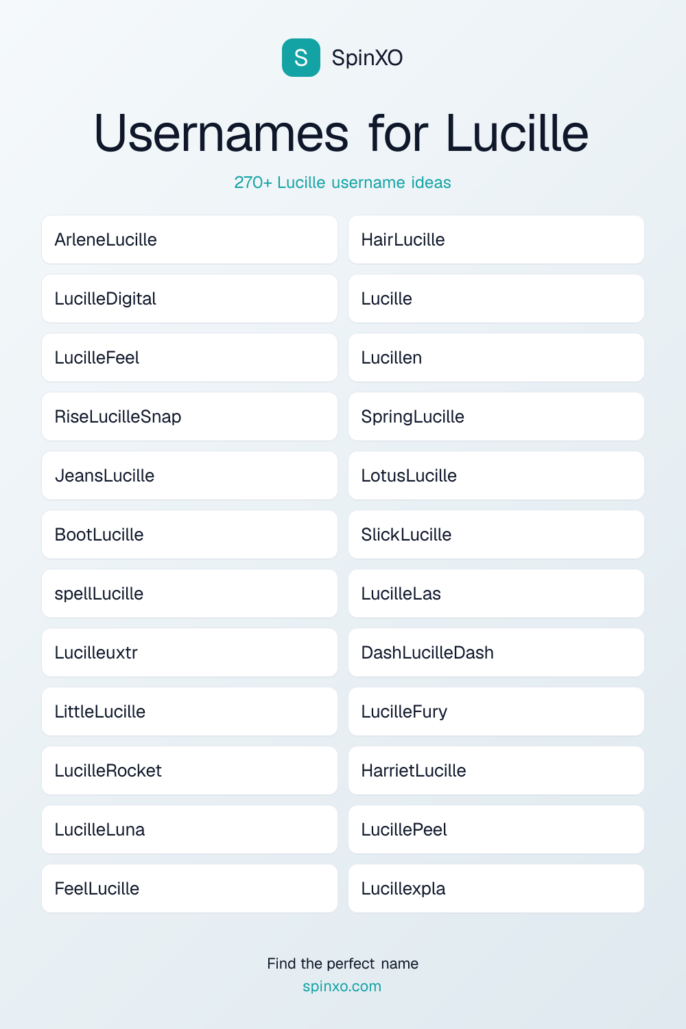 Usernames for Lucille