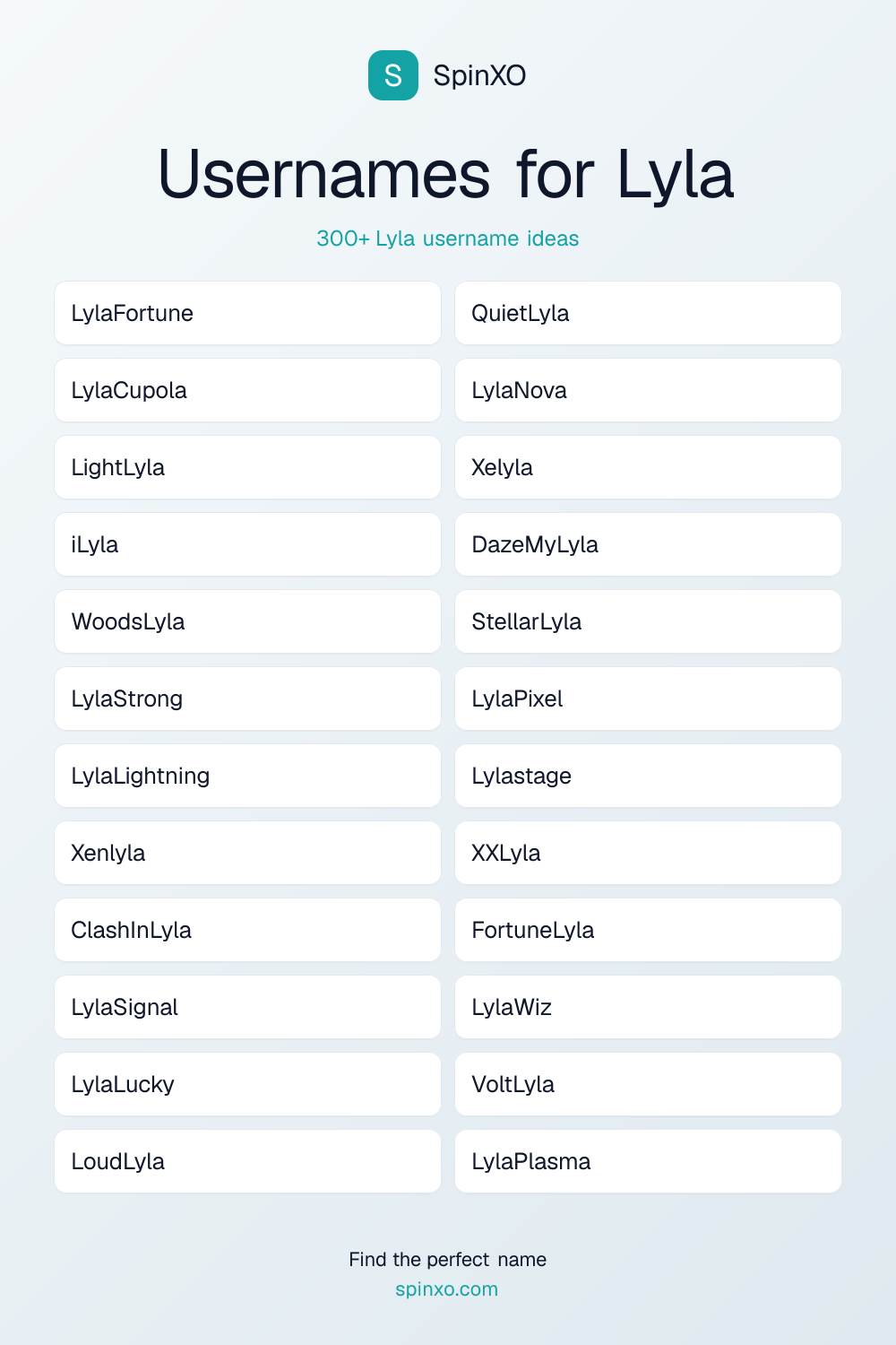 Usernames for Lyla