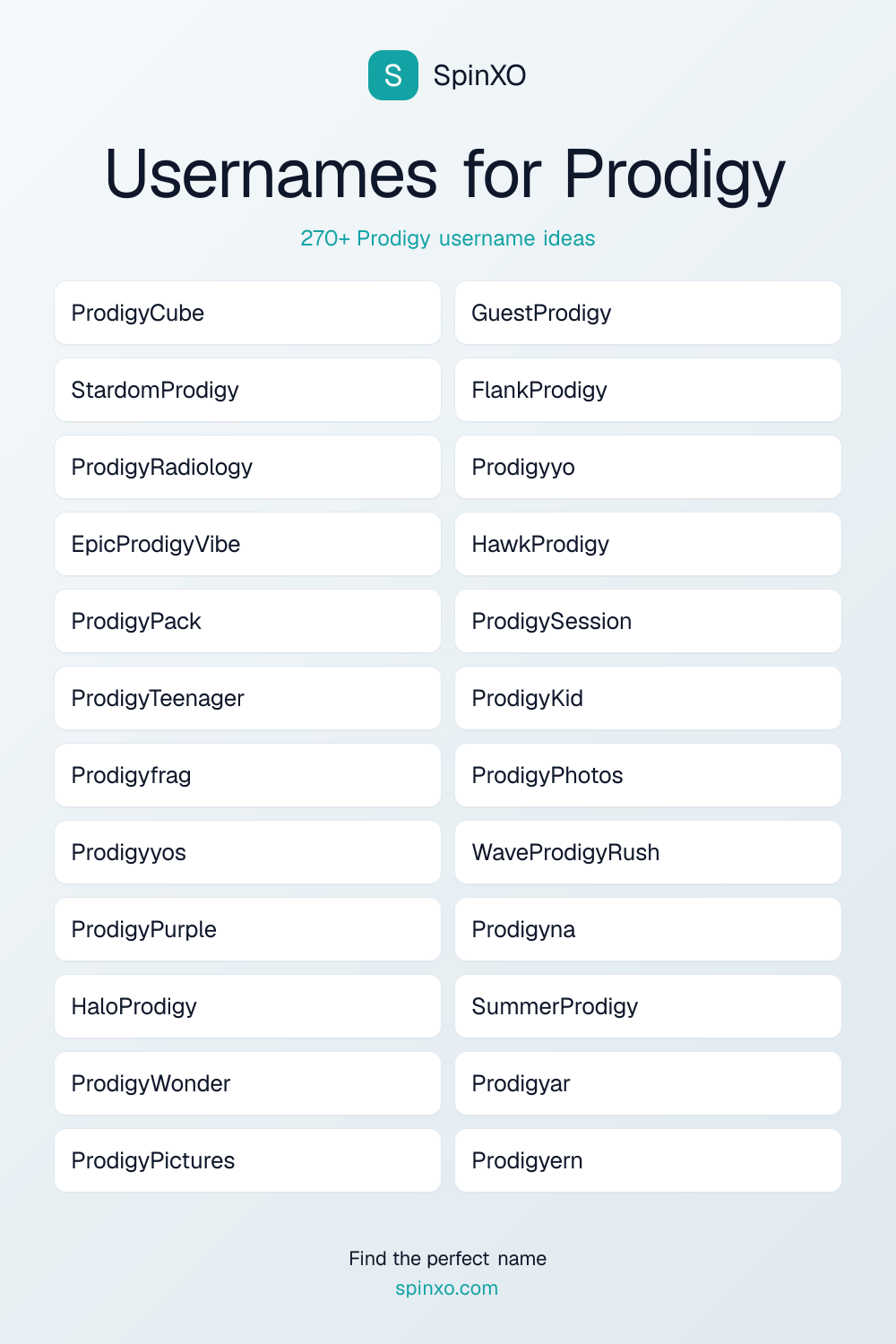 Prodigy Username Ideas - 270+ Aesthetic, Cute & Cool Names | SpinXO