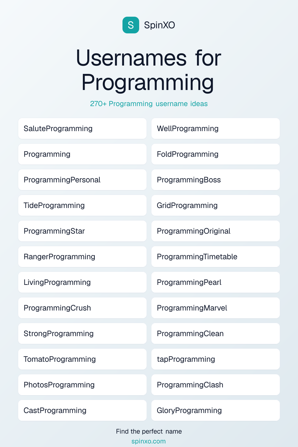 Programming Username Ideas - 270+ Aesthetic, Cute & Cool Names | SpinXO