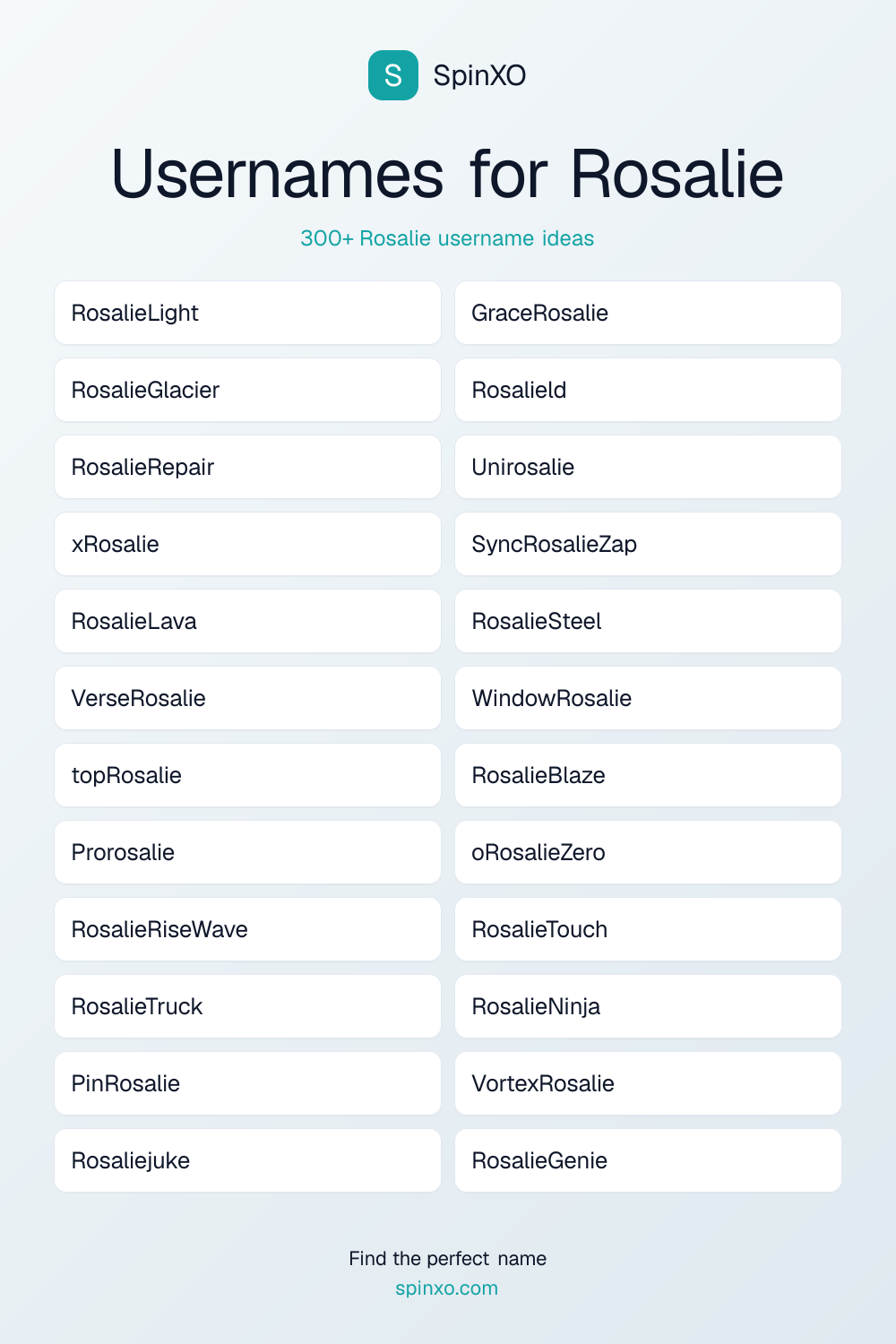 Usernames for Rosalie