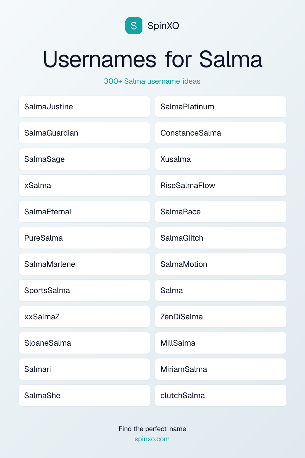 Usernames for Salma