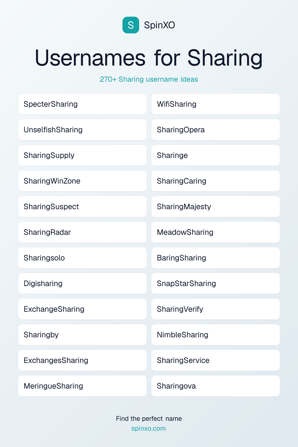 Sharing Username Ideas - 270+ Aesthetic, Cute & Cool Names | SpinXO