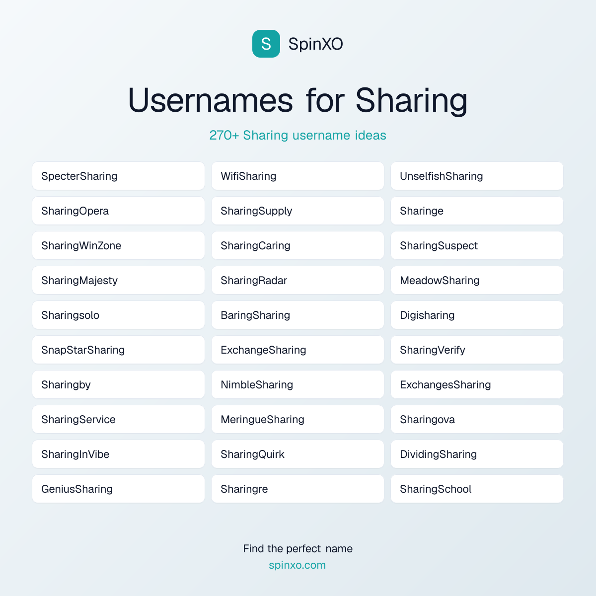 Sharing Username Ideas - 270+ Aesthetic, Cute & Cool Names | SpinXO