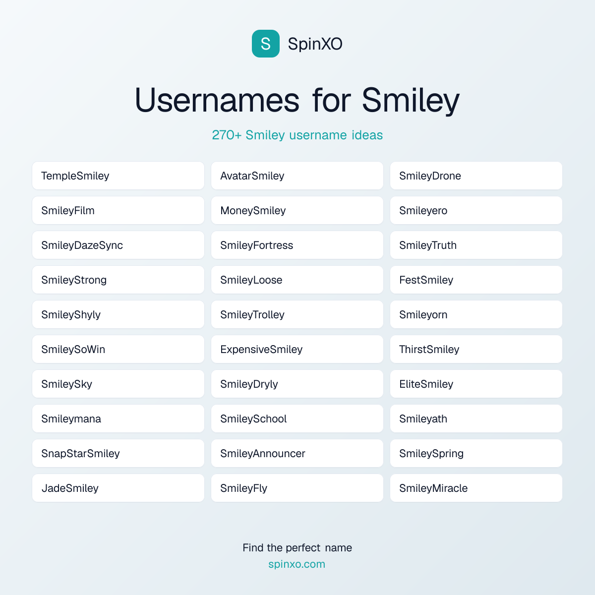 Smiley Username Ideas - 270+ Aesthetic, Cute & Cool Names | SpinXO