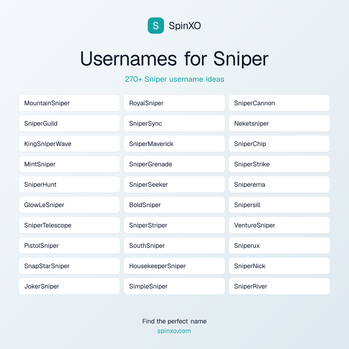 Sniper Username Ideas - 270+ Aesthetic, Cute & Cool Names | SpinXO