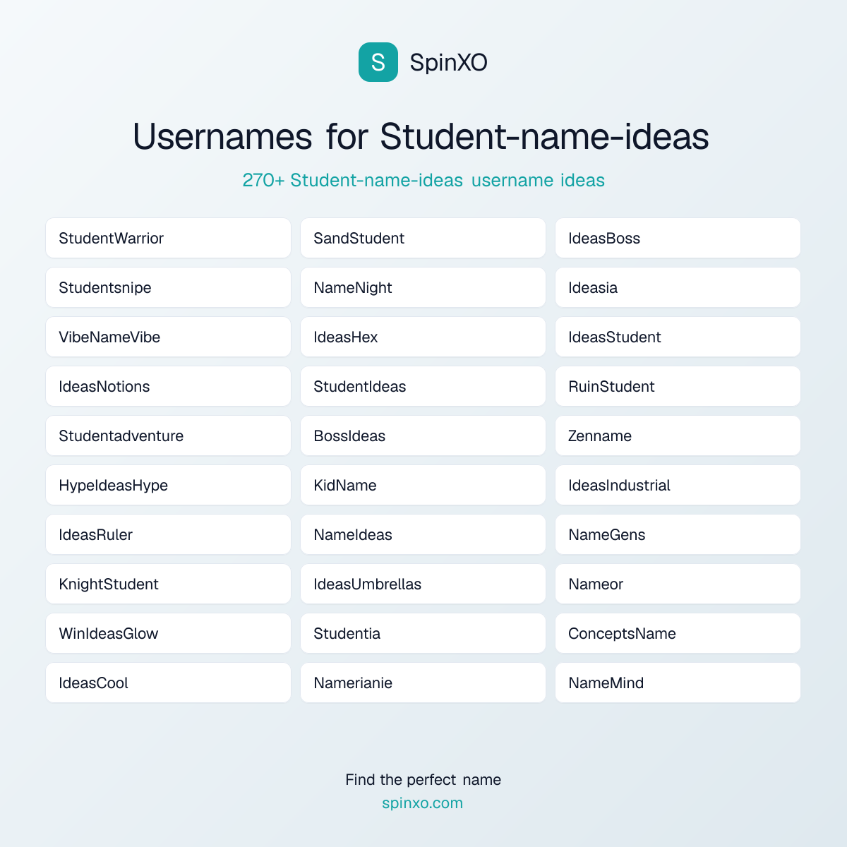 Student-name-ideas Username Ideas - 270+ Aesthetic, Cute & Cool Names ...
