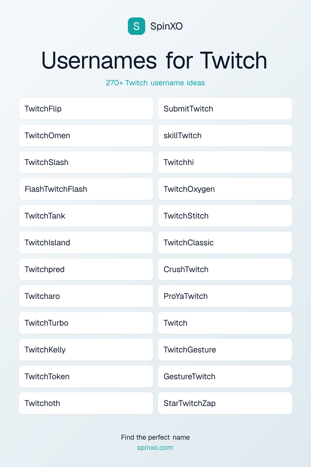 Twitch Username Ideas - 270+ Aesthetic, Cute & Cool Names | SpinXO