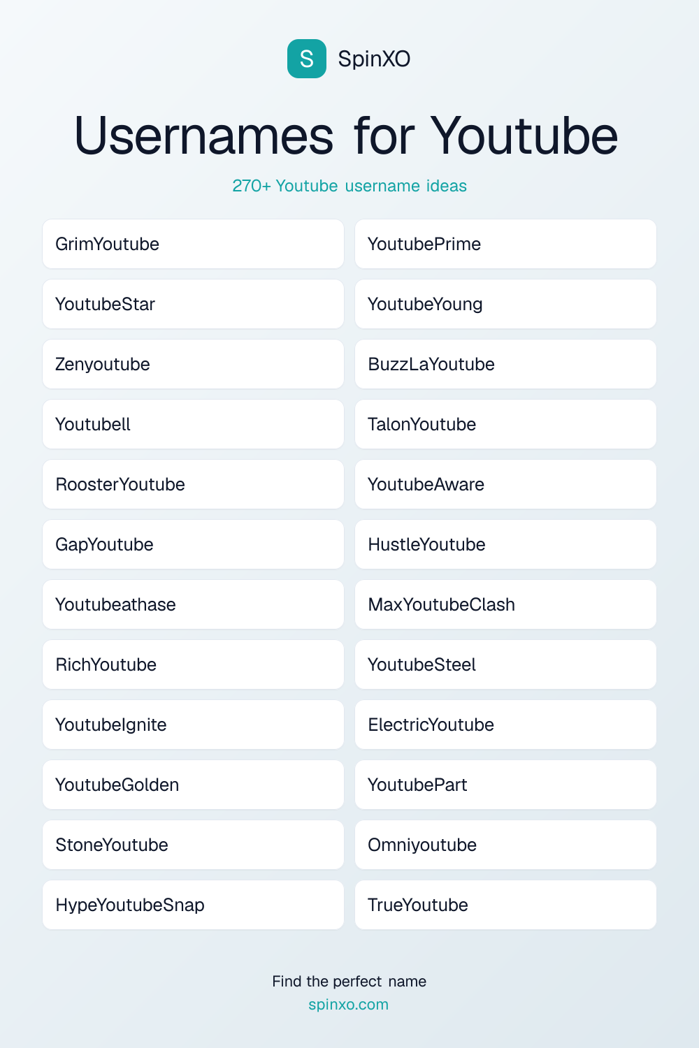 Youtube Username Ideas - 270+ Aesthetic, Cute & Cool Names | SpinXO